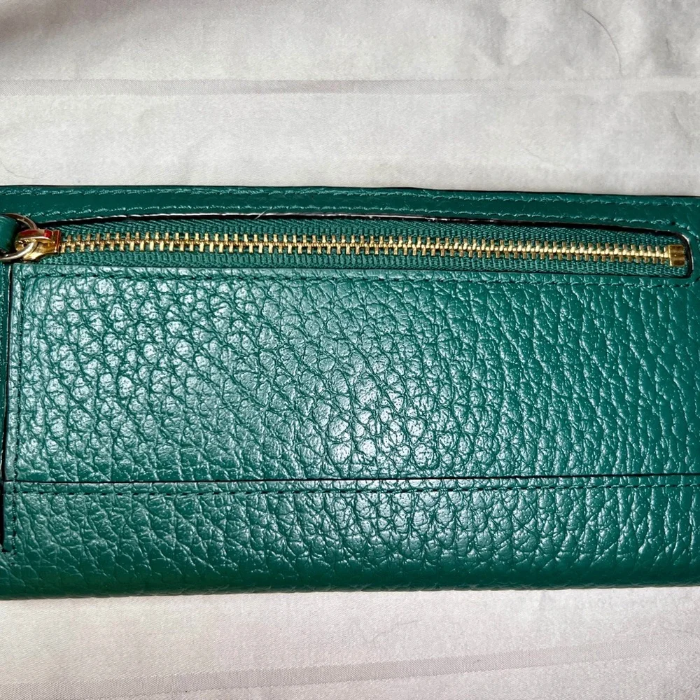 kate spade Green Leather Shoulder Bag with Matching Wallet